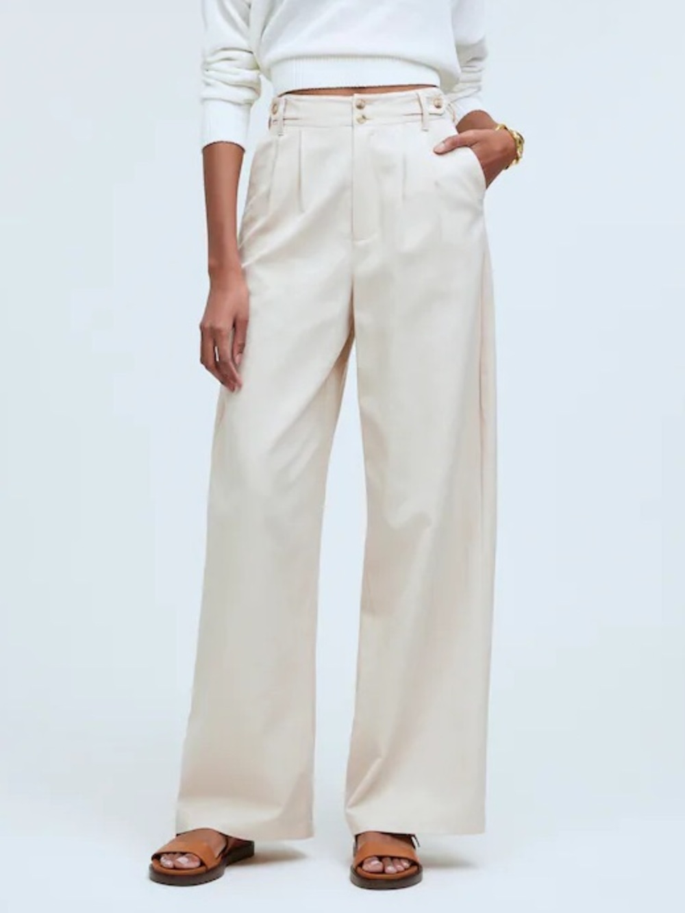Madewell The Harlow Wide-Leg Pant Khaki Size 0